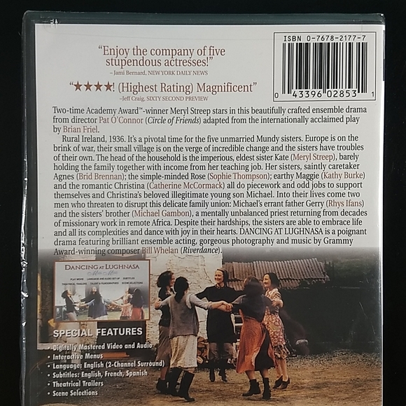Meryl Streep Factory Sealed DVD Dancing at Lughnasa - Picture 4 of 13